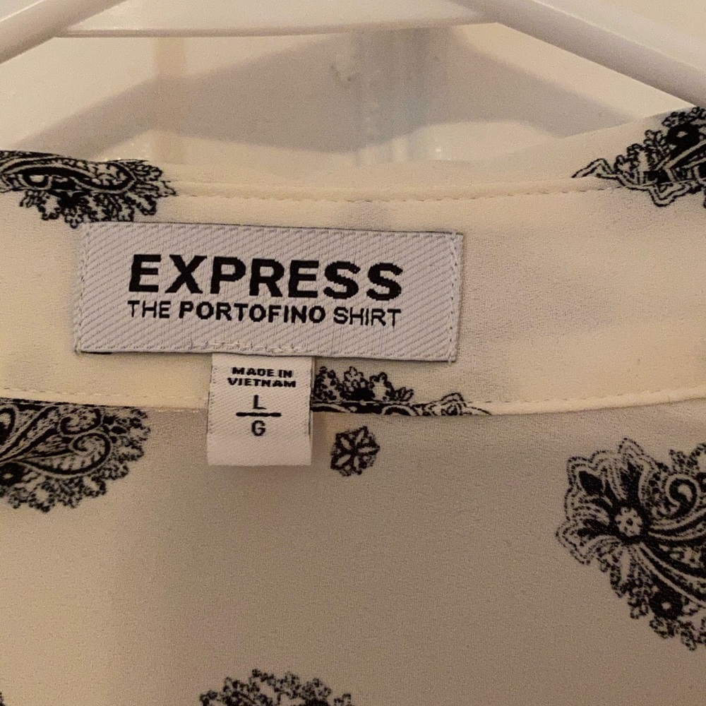 Express Paisley Patterned Button Down - Picture 2 of 2